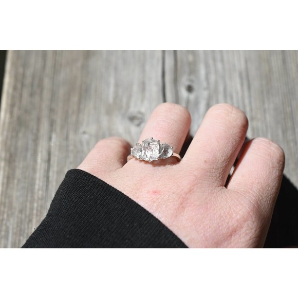 alternative raw diamond engagement ring raw crystal size 4 5 6 7 8 8 9 1… - Picture 1 of 1